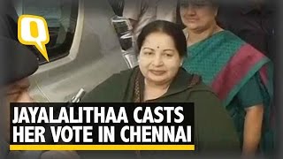 The Quint: Tamil Nadu CM Jayalalithaa Casts Her Vote In Chennai