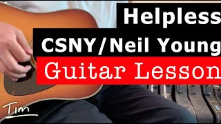 Crosby Stills Nash And Neil Young Helpless Guitar Lesson, Chords, and Tutorial