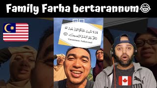 Family Farha bertarannum😂🇲🇾 Malaysia - Reaction (BEST REACTION)