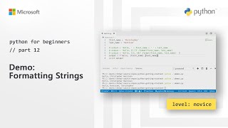 Demo: Formatting Strings | Python for Beginners [12 of 44]