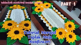 Crochet //Tutorial Merajut Taplak Meja(Sunflower) - Part 1