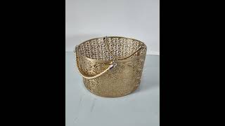 Golden Round  Basket#homedecor