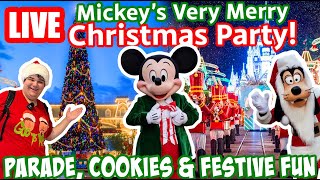 🔴Live: Mickey's Very Merry Christmas Party! - Part 1 - Magic Kingdom - Disney World Livestream