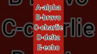 Military Alphabet vs Regular Alphabet #shorts #nato #learn