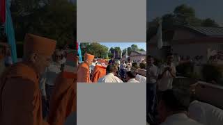 PremSwaroop Swamiji, Tyagvallabh Swamiji are welcomed to Anoopam Mission - London Swagat Sabha