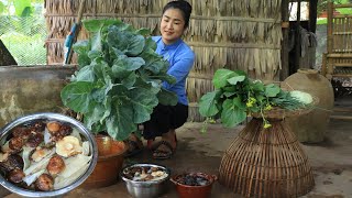 Countryside Life TV: Mixed vegetable soup cooking / Free and fresh vegetable around home