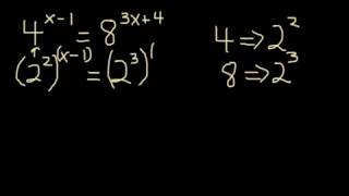 Solving Exponential Equations with the Same Bases