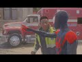 The Spider-Men Helps New York With The Into The Spider Verse Suits - Marvel's Spider-Man 2 (4K)
