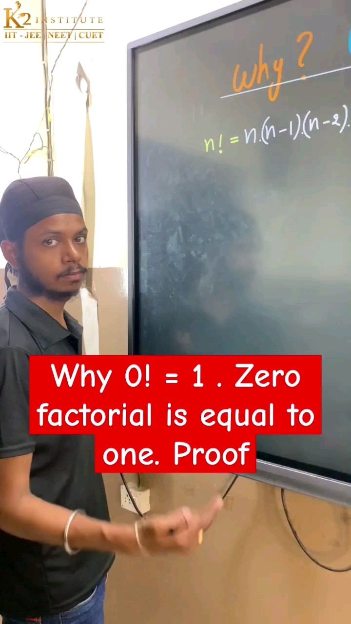 Why 0! = 1 . Zero Factorial Is Equal To One. Proof 💥 ️🤞 #shorts # ...