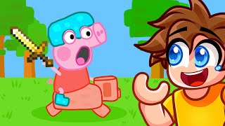 Reacting to PEPPA PIG vs MINECRAFT (Funny Animation)