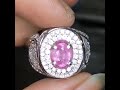 Natural pink sapphire 1,27 crt(no heated) Tanzania..ring perak handmade mikrosetting..👉📲081213939913