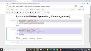 178 Python Set Method Symmetric difference update