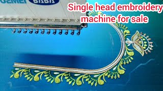 Single head embroidery machine for sale.