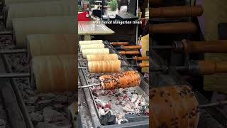 Things to do in Budapest - eat their chimney cake  aka Kürtőskalács #budapest #hungarianfood #fyp