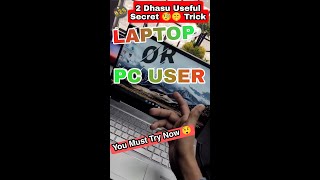 Laptop or PC User  2 Dhasu Useful Secret Trick  You Must Try Now #TechWithAabid  #computertipshindi