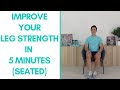 Seated Leg Exercises For Seniors (Fitter in 5 - 5-Mins) | More Life Health