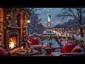 smooth piano music ❄️☕ cozy winter rooftop coffee shop ambience with piano vibes for laidback