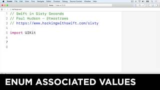 Enum associated values – Swift in Sixty Seconds