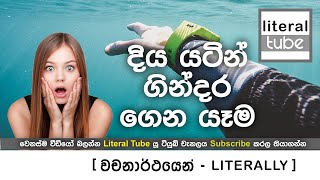 දිය යටින් ගින්දර ගෙන යෑම  [ වචනාර්ථයෙන් ] - Sri Lankan Proverb [ Literally ]