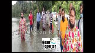 Goan Reporter: Floods in Camurlim, Colvale, Nadora areas, ZP Kavita Kandolkar visited affected areas