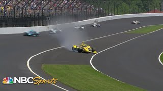 2022 Indianapolis 500: Scott McLaughlin crashes hard into wall after turn three | Motorsports on NBC