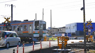 JR東海道本線【№354】第一塩津踏切・走行・通過映像（西焼津駅⇔焼津駅）静岡県焼津市塩津（鉄道・旅客・列車・電車）