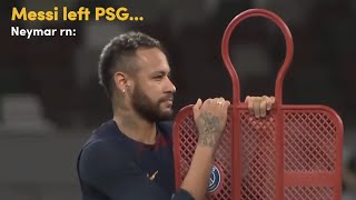 Neymar right now after Messi left PSG 💔😞