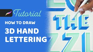 3D Hand Lettering Tutorial | How To Draw Dimensional Letters in Procreate