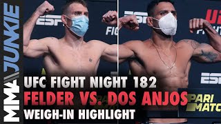 Paul Felder, Rafael dos Anjos on weight for main event | UFC Fight Night 182 weigh-in highlight