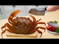 Yummy Miniature Seafood Crab Noodle Recipe Idea 🦀 Catch and Cook Crab in Miniature Kitchen - ASMR