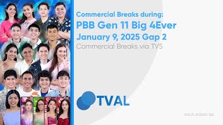 Commercial Breaks of TV5 during PBB Gen 11 Big 4Ever - January 9, 2025 Gap 2