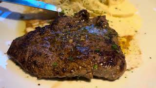 Sirloin Steak and Fettuccine Alfredo at Olive Garden! OH! #steak #olivegarden #amc #apefather #oh