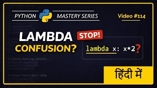 Python Lambda Function Explained in Hindi | Anonymous Function + Examples (Beginner Friendly)