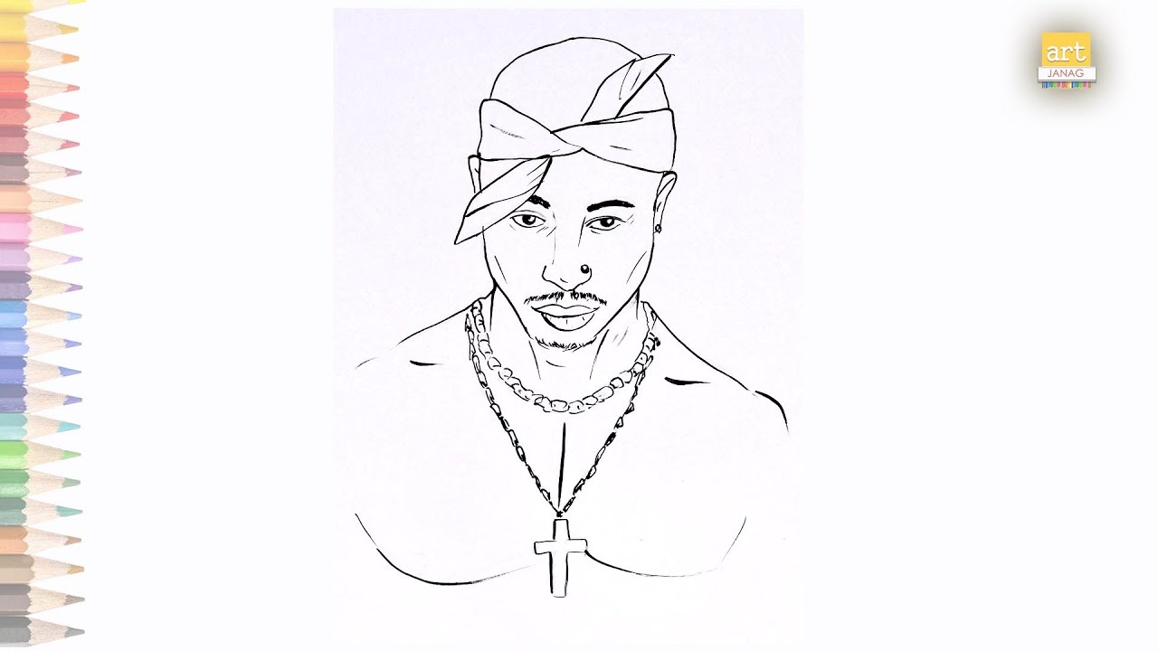Makkelijke Tupac Tekening 2pac By Chris Dippel