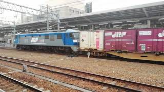 EF210 168号機牽引稲沢発名古屋タ行3077レ名古屋通過