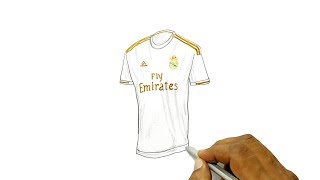 How to Draw the Real Madrid Jersey 2019/2020