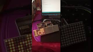 LED Matrix MAX7219 + Adafruit Feather 32u4 Bluefruit LE Bluetooth Hello World