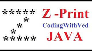 Z print in star pattern|| A TO Z Print in pattern || CodingWithved || coding Ved ||Alphabet Print