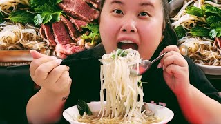 AUTHENTIC HOMEMADE VIETNAMESE BEEFY PHO NOODLE MUKBANG 먹방 EATING SHOW!