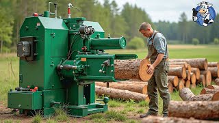 Fastest Automatic Firewood Processing Machine | Extremely Dangerous Heavy Equipment Fails