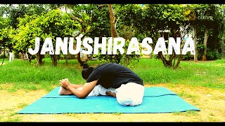 Janushirasana | The Head to Knee Pose | Demonstration | CC available.