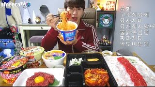 밴쯔▼ 육회+컵라면=...?!151204