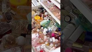 let’s organize my gold\u0026red perfume collection♥️✨ #organizing #perfume #asmr #sephora #shorts #preppy