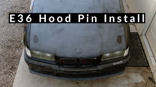 E36 AeroCatch Hood Pin Install - Because Drift Car - Front Bumper Installed - EP. 35 - 99 BMW 323is