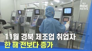 [대구MBC뉴스] 11월 경북 제조업 취업자 한 해 전보다 증가