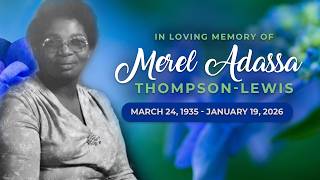 In Memoriam | Funeral Services for Merel Thompson-Lewis Funeral | February 19, 2026