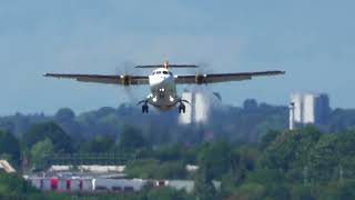 Aurigny Air Services propeller aircraft aborted landing at Birmingham Airport