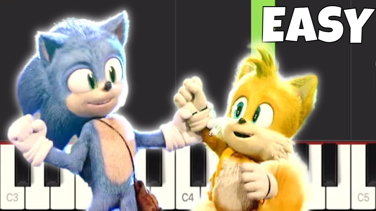 Sonic The Hedgehog 2 Dance Off Uptown Funk Easy Piano Tutorial