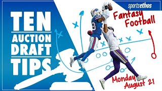 Top 10 Tips for Fantasy Football Auction Drafts!