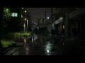 雨の夜、上中里の静かな路地散歩 東京、日本 4k hdr